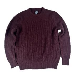 Cambridge Virgin Wool Dark Academia Grandpa Men’s Textured Knit Sweater